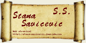 Stana Savićević vizit kartica